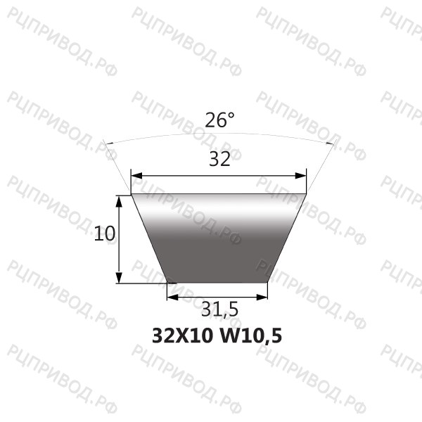 Вариаторные ремни — Профиль 32 x 10 (W31.5)